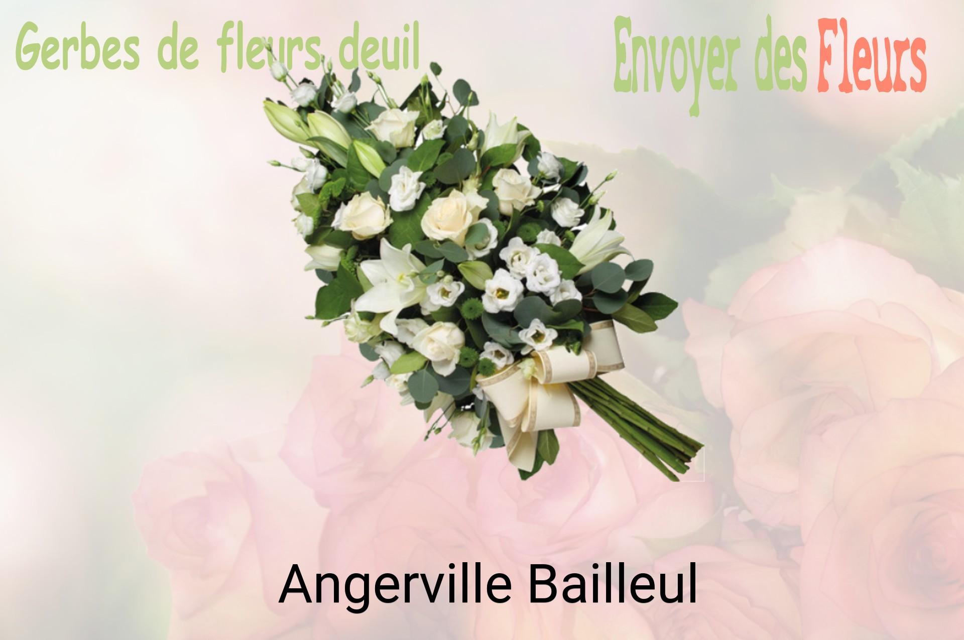 Gerbe de fleurs de deuil livrée à Angerville-Bailleul